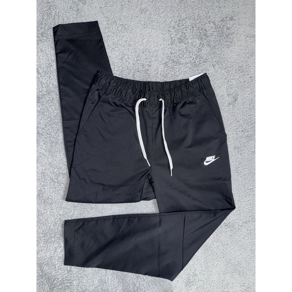 Nike Club Men's Small Woven Tapered Leg Track Pants [DX0623-010] Black Trousers
